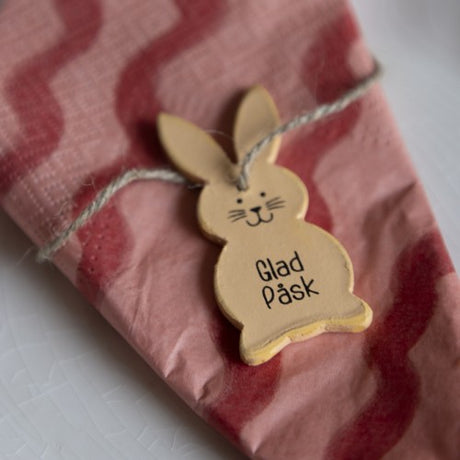 Kanin Hängande 'Glad Påsk' Gul