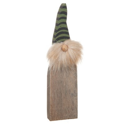 Tomte i Trä 25cm Grön