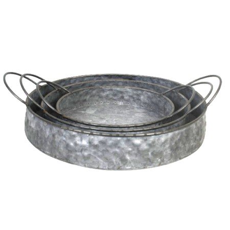 Zinkbricka med handtag Liten