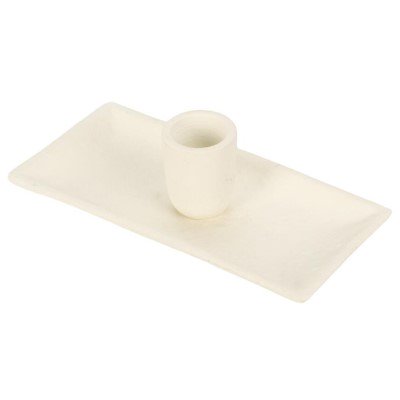 Ljusstake 'Rektangel' i metall - Vit