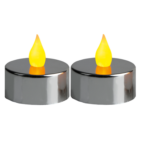 Värmeljus 2p 'Mette' Silver