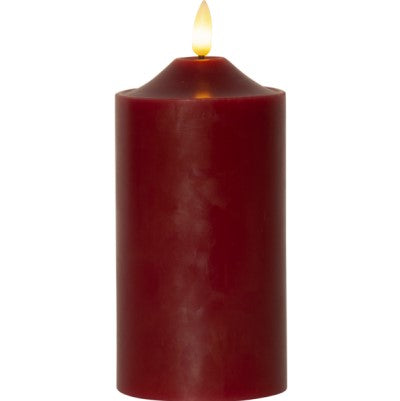 LED Blockljus 'Flamme' Röd H17cm