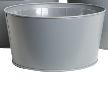 Planteringskruka Metall Grå D22cm