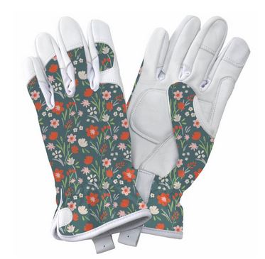Kent & Stowe Trädgårdshandske Skinn 'Meadow Flowers' Medium